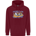 White Water Rafting Paddle On Whitewater Mens 80% Cotton Hoodie Maroon