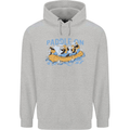 White Water Rafting Paddle On Whitewater Mens 80% Cotton Hoodie Sports Grey