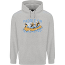 White Water Rafting Paddle On Whitewater Mens 80% Cotton Hoodie Sports Grey