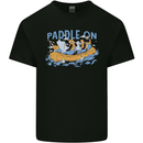 White Water Rafting Paddle On Whitewater Mens Cotton T-Shirt Tee Top Black
