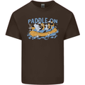White Water Rafting Paddle On Whitewater Mens Cotton T-Shirt Tee Top Dark Chocolate