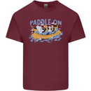 White Water Rafting Paddle On Whitewater Mens Cotton T-Shirt Tee Top Maroon
