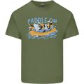 White Water Rafting Paddle On Whitewater Mens Cotton T-Shirt Tee Top Military Green