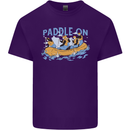 White Water Rafting Paddle On Whitewater Mens Cotton T-Shirt Tee Top Purple