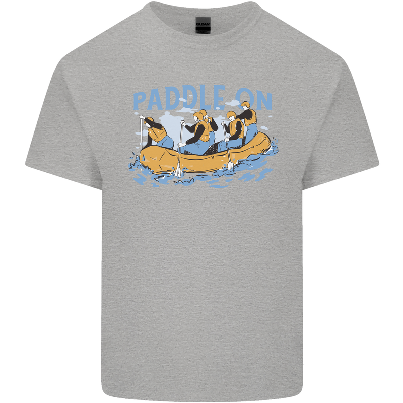 White Water Rafting Paddle On Whitewater Mens Cotton T-Shirt Tee Top Sports Grey