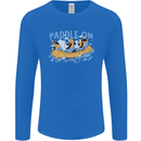 White Water Rafting Paddle On Whitewater Mens Long Sleeve T-Shirt Royal Blue