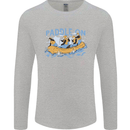 White Water Rafting Paddle On Whitewater Mens Long Sleeve T-Shirt Sports Grey