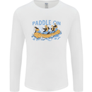 White Water Rafting Paddle On Whitewater Mens Long Sleeve T-Shirt White