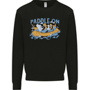 White Water Rafting Paddle On Whitewater Mens Sweatshirt Jumper Black