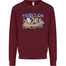White Water Rafting Paddle On Whitewater Mens Sweatshirt Jumper Maroon