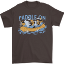 White Water Rafting Paddle On Whitewater Mens T-Shirt 100% Cotton Dark Chocolate