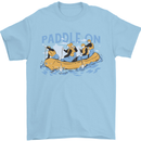 White Water Rafting Paddle On Whitewater Mens T-Shirt 100% Cotton Light Blue