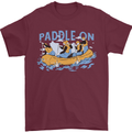White Water Rafting Paddle On Whitewater Mens T-Shirt 100% Cotton Maroon