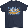 White Water Rafting Paddle On Whitewater Mens T-Shirt 100% Cotton Navy Blue