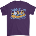 White Water Rafting Paddle On Whitewater Mens T-Shirt 100% Cotton Purple