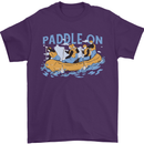 White Water Rafting Paddle On Whitewater Mens T-Shirt 100% Cotton Purple
