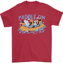 White Water Rafting Paddle On Whitewater Mens T-Shirt 100% Cotton Red