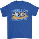 White Water Rafting Paddle On Whitewater Mens T-Shirt 100% Cotton Royal Blue