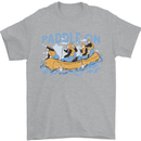 White Water Rafting Paddle On Whitewater Mens T-Shirt 100% Cotton Sports Grey