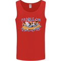 White Water Rafting Paddle On Whitewater Mens Vest Tank Top Red