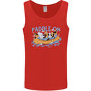 White Water Rafting Paddle On Whitewater Mens Vest Tank Top Red