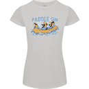 White Water Rafting Paddle On Whitewater Womens Petite Cut T-Shirt Sports Grey