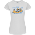 White Water Rafting Paddle On Whitewater Womens Petite Cut T-Shirt White