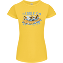 White Water Rafting Paddle On Whitewater Womens Petite Cut T-Shirt Yellow