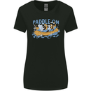 White Water Rafting Paddle On Whitewater Womens Wider Cut T-Shirt Black