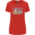 White Water Rafting Paddle On Whitewater Womens Wider Cut T-Shirt Red