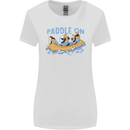 White Water Rafting Paddle On Whitewater Womens Wider Cut T-Shirt White