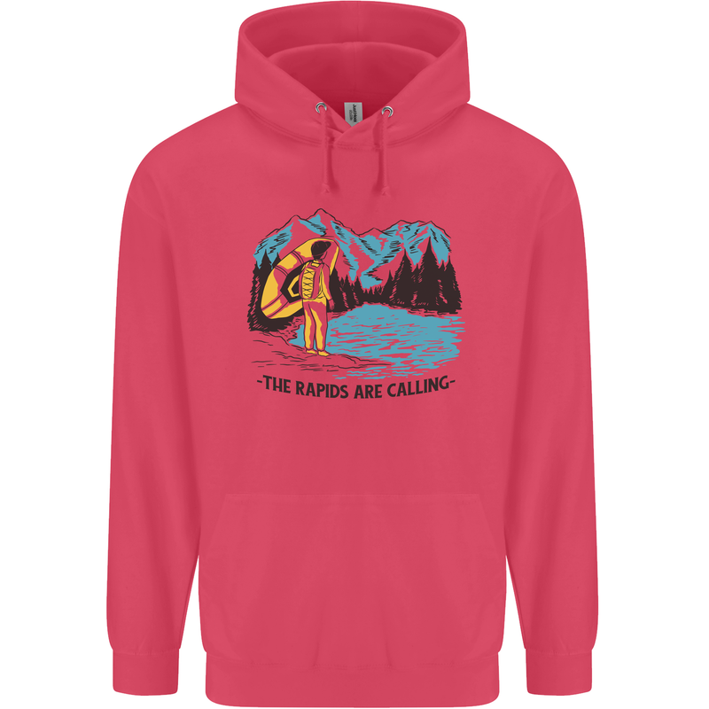 White Water Rafting Whitewater Rapids Calling Childrens Kids Hoodie Heliconia