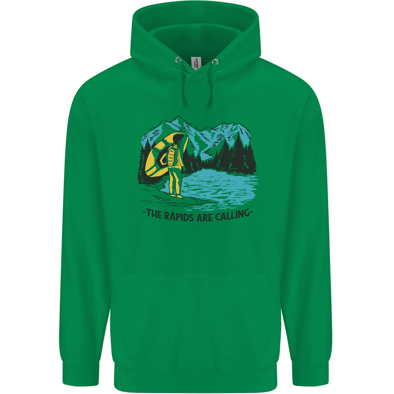 White Water Rafting Whitewater Rapids Calling Childrens Kids Hoodie Irish Green