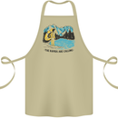 White Water Rafting Whitewater Rapids Calling Cotton Apron 100% Organic Khaki