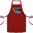White Water Rafting Whitewater Rapids Calling Cotton Apron 100% Organic Maroon