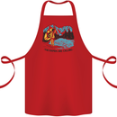 White Water Rafting Whitewater Rapids Calling Cotton Apron 100% Organic Red