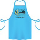 White Water Rafting Whitewater Rapids Calling Cotton Apron 100% Organic Turquoise