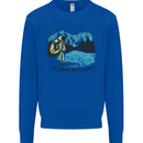White Water Rafting Whitewater Rapids Calling Kids Sweatshirt Jumper Royal Blue