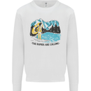 White Water Rafting Whitewater Rapids Calling Kids Sweatshirt Jumper White