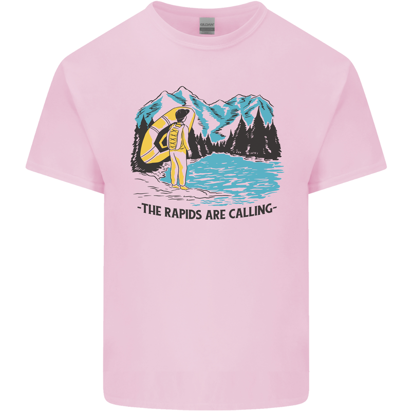 White Water Rafting Whitewater Rapids Calling Kids T-Shirt Childrens Light Pink