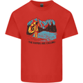 White Water Rafting Whitewater Rapids Calling Kids T-Shirt Childrens Red