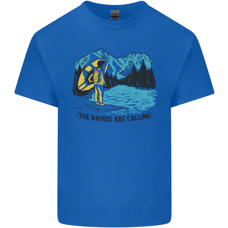 White Water Rafting Whitewater Rapids Calling Kids T-Shirt Childrens Royal Blue