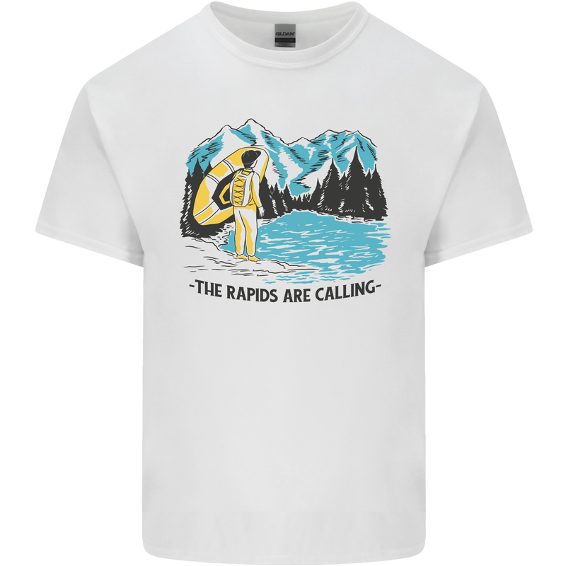 White Water Rafting Whitewater Rapids Calling Kids T-Shirt Childrens White