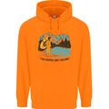 White Water Rafting Whitewater Rapids Calling Mens 80% Cotton Hoodie Orange