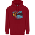 White Water Rafting Whitewater Rapids Calling Mens 80% Cotton Hoodie Red