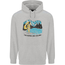 White Water Rafting Whitewater Rapids Calling Mens 80% Cotton Hoodie Sports Grey