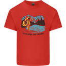 White Water Rafting Whitewater Rapids Calling Mens Cotton T-Shirt Tee Top Red