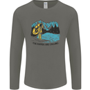 White Water Rafting Whitewater Rapids Calling Mens Long Sleeve T-Shirt Charcoal