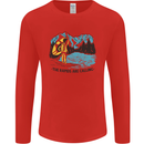 White Water Rafting Whitewater Rapids Calling Mens Long Sleeve T-Shirt Red