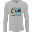 White Water Rafting Whitewater Rapids Calling Mens Long Sleeve T-Shirt Sports Grey